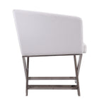 Manhattan Comfort Hollywood Contemporary Vegan Leather Accent Armchair in White