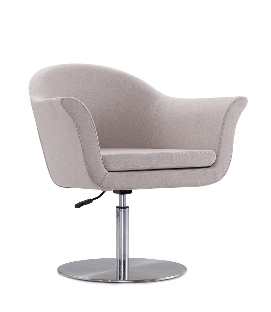 Manhattan Comfort Voyager Modern Woven Blend Swivel Lounge Chair in Barley