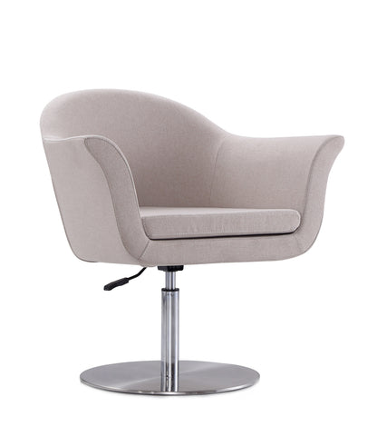 Manhattan Comfort Voyager Modern Woven Blend Swivel Lounge Chair in Barley