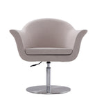 Manhattan Comfort Voyager Modern Woven Blend Swivel Lounge Chair in Barley