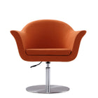 Manhattan Comfort Voyager Modern Woven Blend Swivel Lounge Chair in Orange