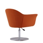 Manhattan Comfort Voyager Modern Woven Blend Swivel Lounge Chair in Orange