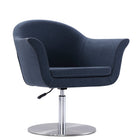 Manhattan Comfort Voyager Modern Woven Blend Swivel Lounge Chair in Smokey Blue