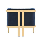 Manhattan Comfort Paramount Modern Velvet Lounge Chair in Royal Blue