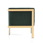 Manhattan Comfort Paramount Modern Velvet Lounge Chair in Forest Green