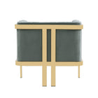 Manhattan Comfort Paramount Modern Velvet Lounge Chair in Warm Gray