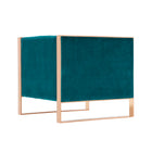 Manhattan Comfort Trillium Mid-Century Modern Velvet Lounge Chair in Teal