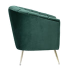 Manhattan Comfort Rosemont Mid-Century Modern Velvet Accent Armchair in Green