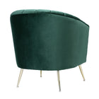 Manhattan Comfort Rosemont Mid-Century Modern Velvet Accent Armchair in Green