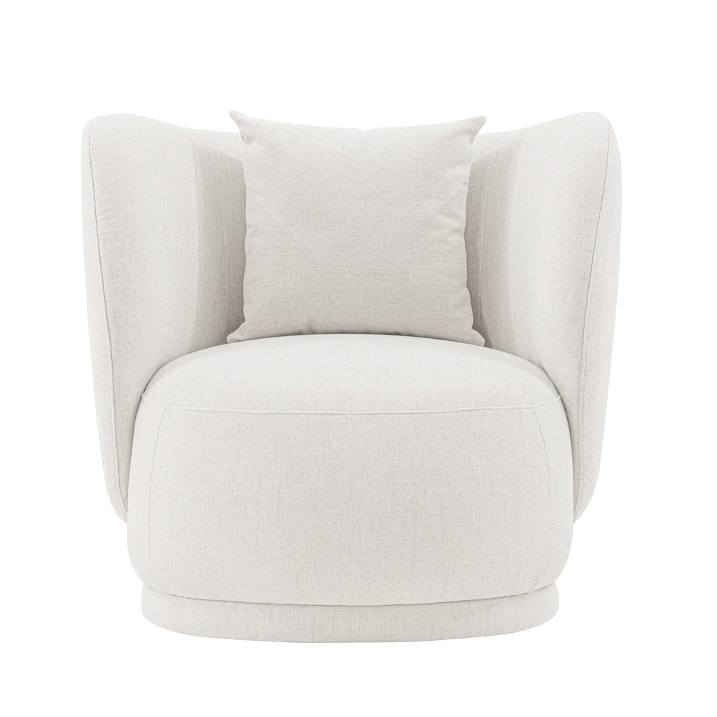 Manhattan Comfort Siri Modern Upholstered Lounge Chair in Cream