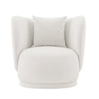 Manhattan Comfort Siri Modern Upholstered Lounge Chair in Cream