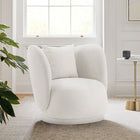 Manhattan Comfort Siri Modern Upholstered Lounge Chair in Cream