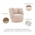 Manhattan Comfort Siri Modern Upholstered Lounge Chair in Wheat