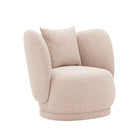 Manhattan Comfort Siri Modern Upholstered Lounge Chair in Wheat