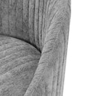 Manhattan Comfort Leela Modern Chenille Swivel Lounge Chair in Gray