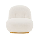 Manhattan Comfort Edina Modern Boucle Lounge Chair in White
