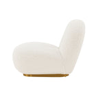 Manhattan Comfort Edina Modern Boucle Lounge Chair in White