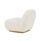 Manhattan Comfort Edina Modern Boucle Lounge Chair in White