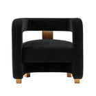Manhattan Comfort Amirah Modern Velvet Lounge Chair in Black