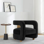 Manhattan Comfort Amirah Modern Velvet Lounge Chair in Black