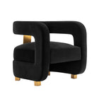 Manhattan Comfort Amirah Modern Velvet Lounge Chair in Black