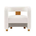 Manhattan Comfort Amirah Modern Velvet Lounge Chair in White