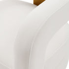 Manhattan Comfort Amirah Modern Velvet Lounge Chair in White