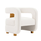 Manhattan Comfort Amirah Modern Velvet Lounge Chair in White