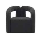 Manhattan Comfort Darian Modern Boucle Lounge Chair in Black