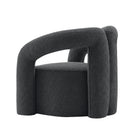 Manhattan Comfort Darian Modern Boucle Lounge Chair in Black
