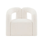 Manhattan Comfort Darian Modern Boucle Lounge Chair in White