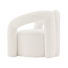 Manhattan Comfort Darian Modern Boucle Lounge Chair in White