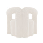 Manhattan Comfort Darian Modern Boucle Lounge Chair in White