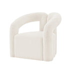 Manhattan Comfort Darian Modern Boucle Lounge Chair in White