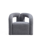 Manhattan Comfort Darian Modern Boucle Lounge Chair in Gray