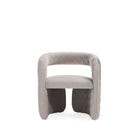 Manhattan Comfort Corvette Mid-Century Modern Velvet Lounge Chair in Dove
