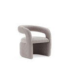 Manhattan Comfort Corvette Mid-Century Modern Velvet Lounge Chair in Dove