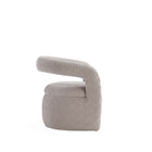 Manhattan Comfort Corvette Mid-Century Modern Velvet Lounge Chair in Dove