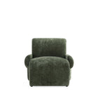 Manhattan Comfort Verandah Mid-Century Modern Chenille Lounge Chair in Olive Green