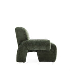 Manhattan Comfort Verandah Mid-Century Modern Chenille Lounge Chair in Olive Green