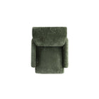Manhattan Comfort Verandah Mid-Century Modern Chenille Lounge Chair in Olive Green