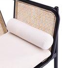Manhattan Comfort Versailles Industry Chic Cane Wood Accent Armchair in Cream