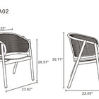 Manhattan Comfort Versailles Industry Chic Wood Accent Armchair in Black and Natural