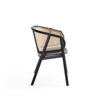 Manhattan Comfort Versailles Industry Chic Wood Accent Armchair in Black and Natural