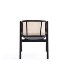Manhattan Comfort Versailles Industry Chic Wood Accent Armchair in Black and Natural