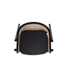 Manhattan Comfort Versailles Industry Chic Wood Accent Armchair in Black and Natural