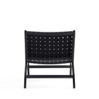 Manhattan Comfort Maintenon Industry Chic Vegan Leather Wood Accent Chair in Black