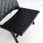Manhattan Comfort Maintenon Industry Chic Vegan Leather Wood Accent Chair in Black