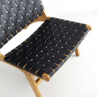 Manhattan Comfort Maintenon Industry Chic Vegan Leather Wood Accent Chair in Black and Natural