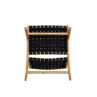 Manhattan Comfort Maintenon Industry Chic Vegan Leather Wood Accent Chair in Black and Natural